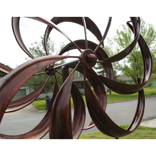 Rosalind Wheeler Skidmore Weather Resistant Metal Abstract Rotator